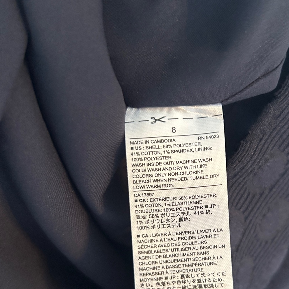 Banana Republic Textured Navy Mini Dress - Picture 4 of 8